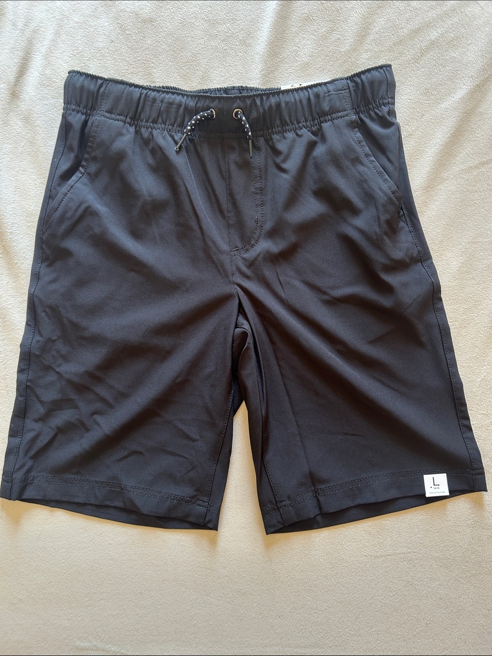 NWT Youth Black Athletic Drawstring Shorts